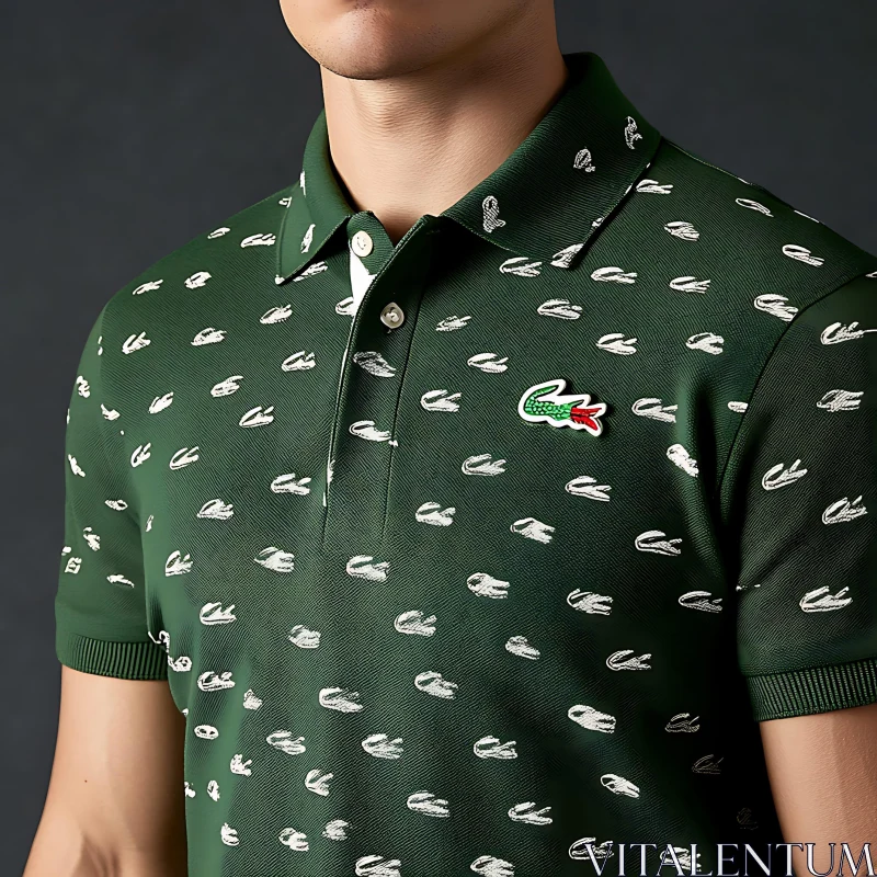 Men's Fashionable Polo Shirt AI Image