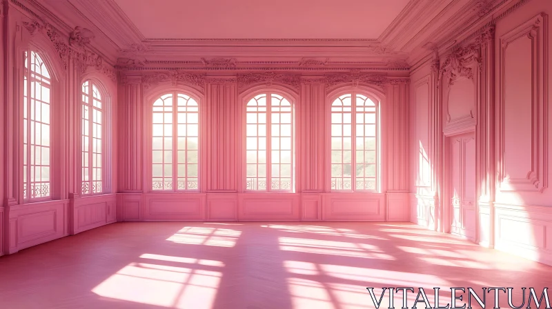 AI ART Elegant Pink Room Design