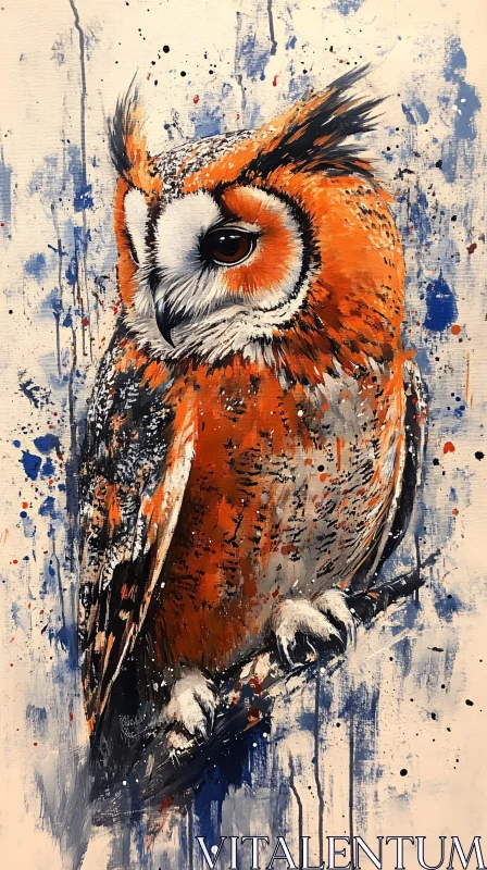 AI ART Colorful Owl Artwork