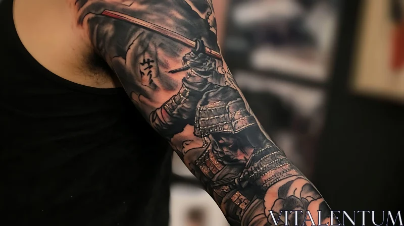 Samurai Arm Tattoo Art AI Image