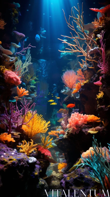 Colorful Corals: An Underwater Spectacle AI Image