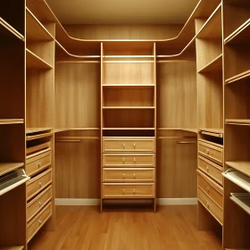 Custom Wooden Closet Interior