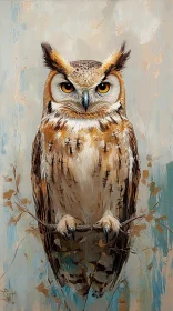 Majestic Owl Perched Art