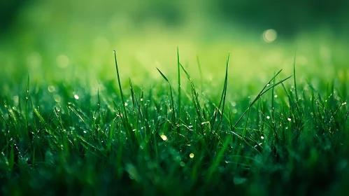 Morning Dew Close-Up Shot