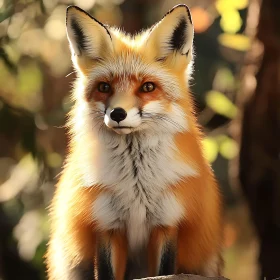 Orange Fox Close-up