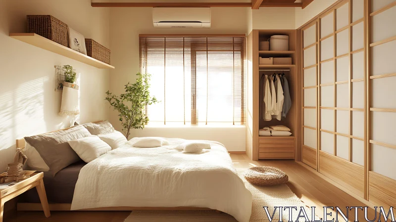 AI ART Peaceful Bedroom with Natural Light