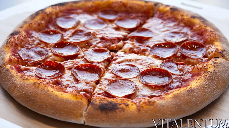 Pepperoni Pizza Close-Up AI Image