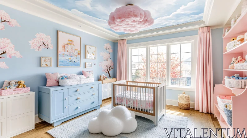 AI ART Calming Nursery Interior Design