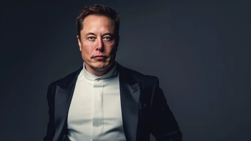 Elon Musk in Black Suit