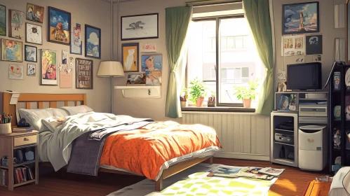 Sunlit Bedroom with Cozy Decor