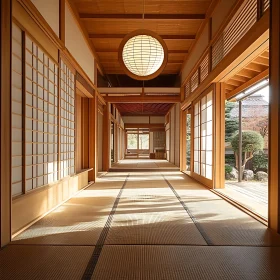 Serene Interior: Japanese Style Hallway