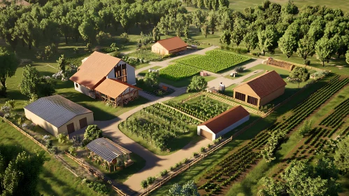 Agricultural Landscape: A Serene Farm