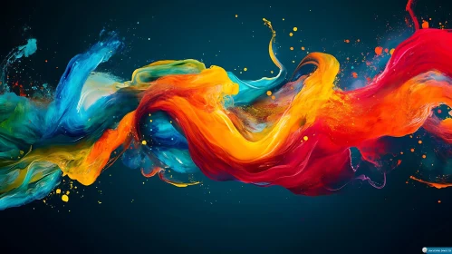 Swirling Colors Abstract Painting