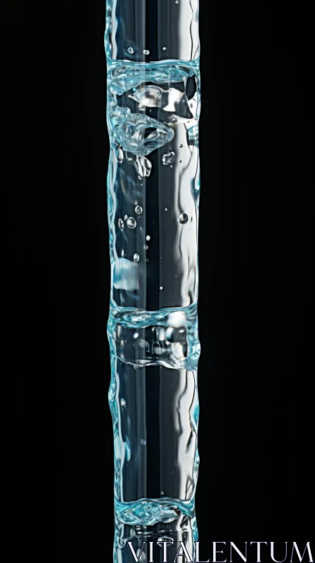 Abstract Indoor Water Pipe Against Black Background AI Image