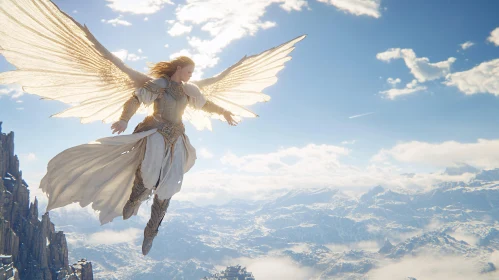 Winged Guardian Over the Mountains