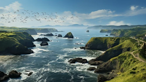 Breathtaking Coastal Landscape | Sea, Cliff and Nature Motifs