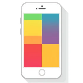 Mobile Phone with Multicolored Screen