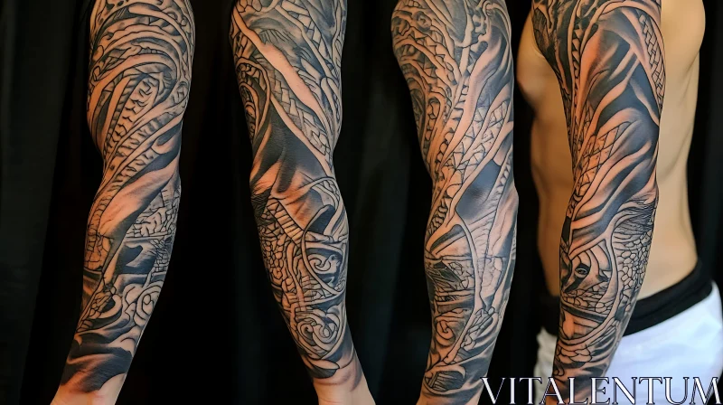 AI ART Detailed and Artistic Tattoo Sleeve