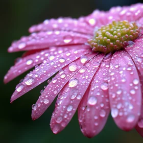 Detailed View of Pink Petals with Dew