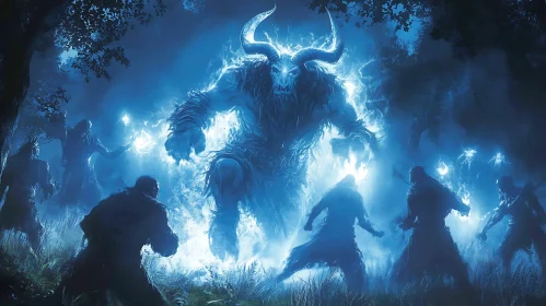 Mystic Minotaur in the Enchanted Forest