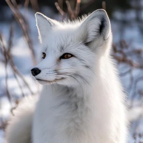 White Fox in Snow