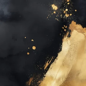 Luxurious Black and Gold Splash Design