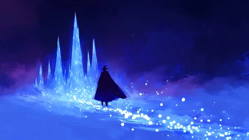 Blue Winter Castle Art