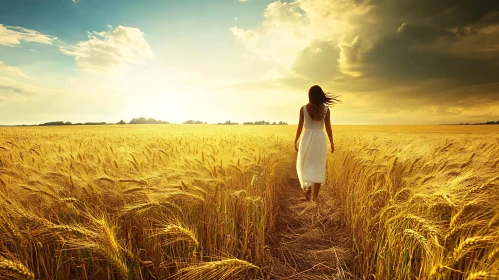 Golden Wheat Field at Sunset