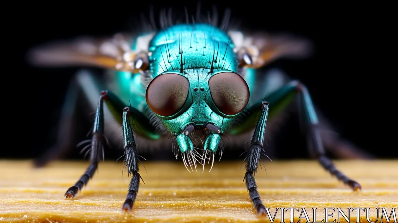Intriguing Image of a Green Fly with Strong Expression AI Image