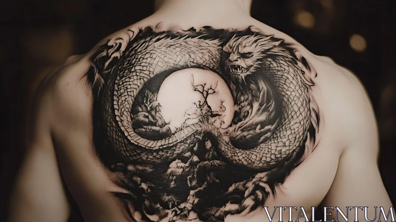 Mystical Dragon Tattoo Artwork AI Image