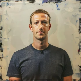 Mark Zuckerberg in an Artful Setting