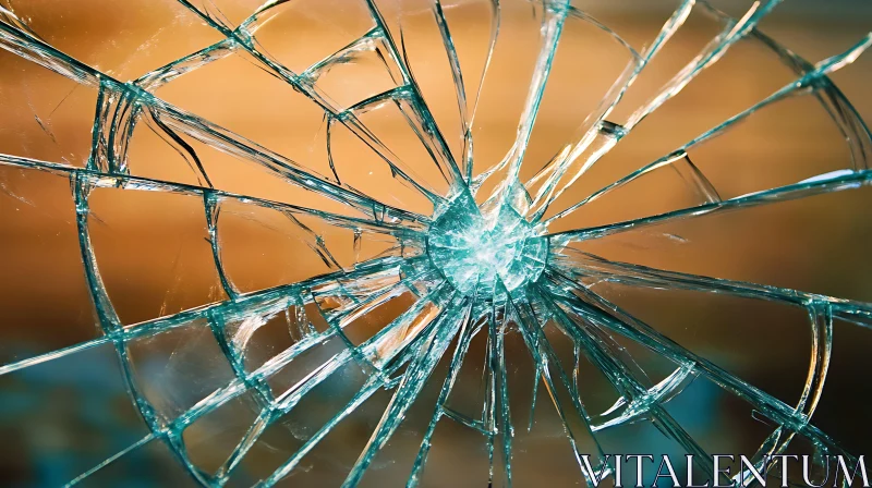 Broken Glass Close-up AI Image