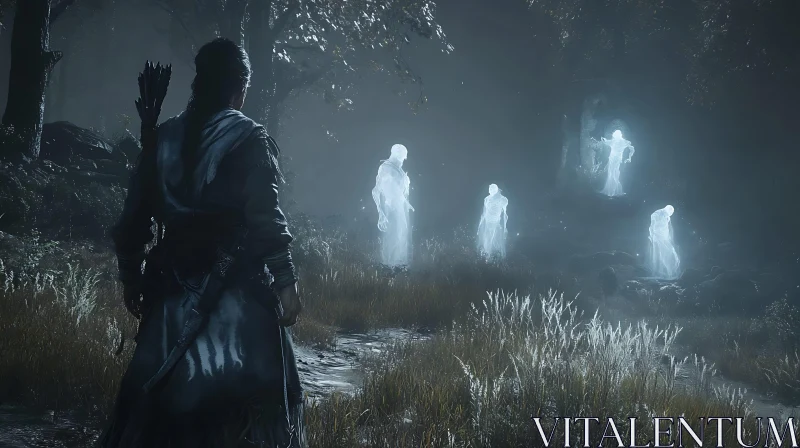 Mystic Forest Apparitions AI Image