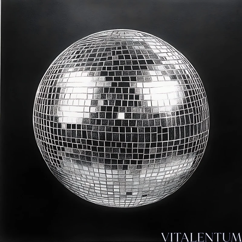 Mirror Ball Sphere Art AI Image