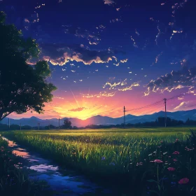 Sunset Field Serenity