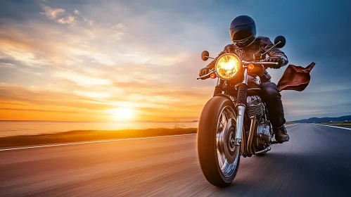 Sunset Motorcycle Adventure