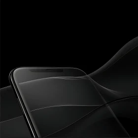 Modern Smartphone with Flowing Lines