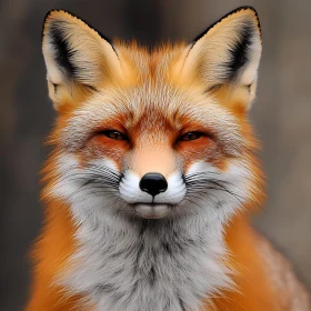 Detailed Fox Face Close-Up