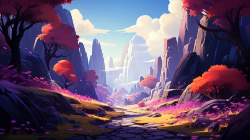 Animated Fantasy Landscapes: A Journey through Serene Vistas