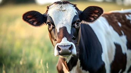 Peaceful Cow Face Close-Up