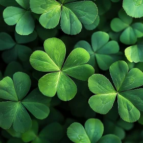 Detailed Clover Leaf Botanic Image