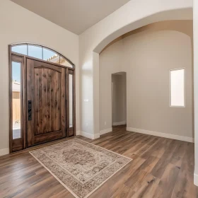 Stylish Home Entrance with Classic Rug