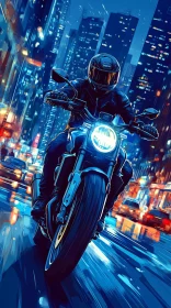 Urban Motorcycle Night Ride