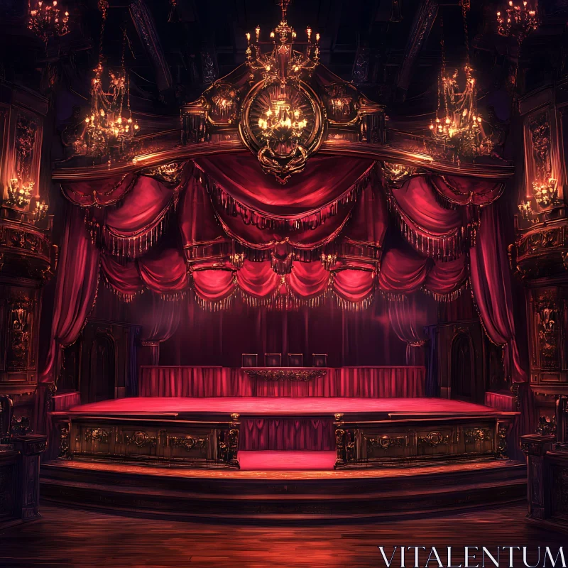 Opulent Theater Interior Design AI Image