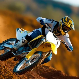 Dirt Bike Rider in Action