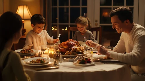 Festive Family Meal: A Heartwarming Gathering