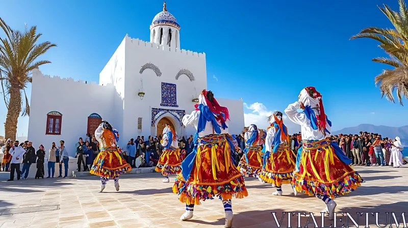 Colorful Traditional Dance Celebration AI Image