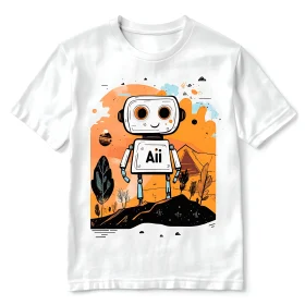 Cartoon Robot T-shirt - Fun Apparel