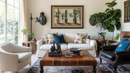 Cozy Home Interior with Plants