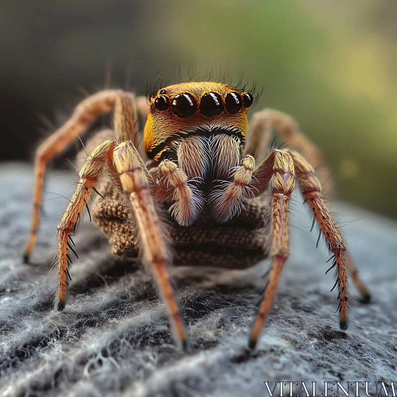 Macro Photograph of a Spider AI Image